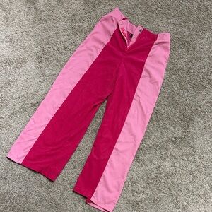 SHEIN Two-Tone Hot Pink Corduroy Skirt